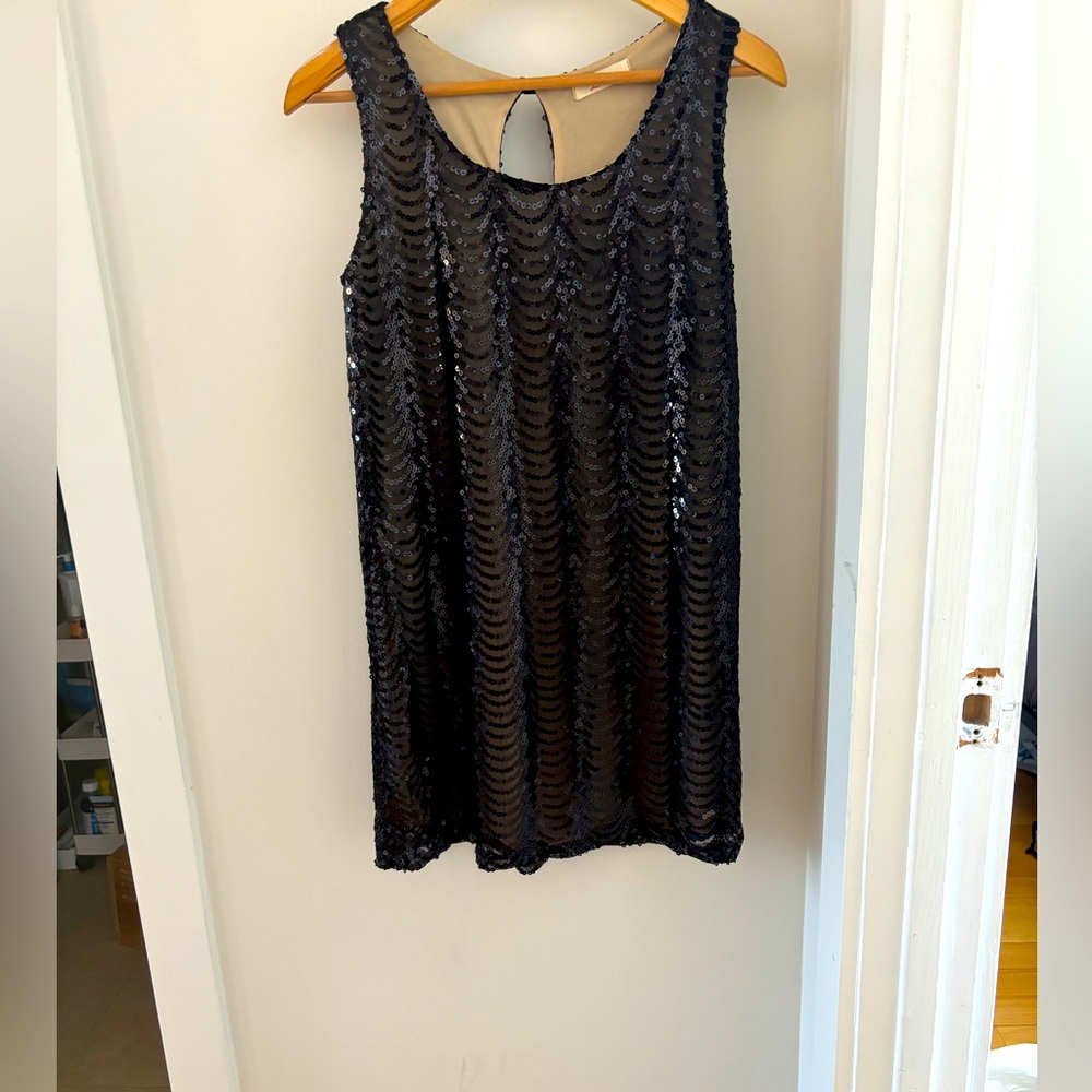 Black Sequin Party Dress S